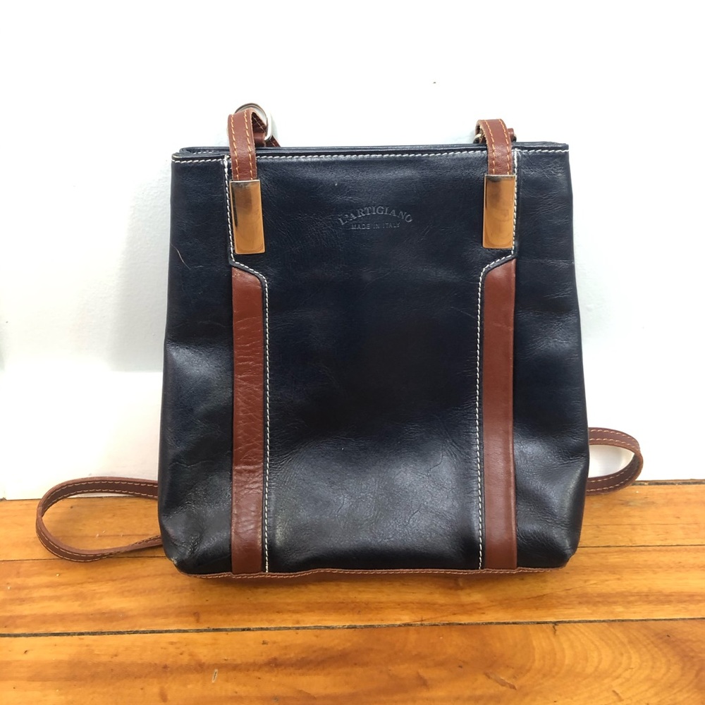 Real L’artigiano leather backpack purse